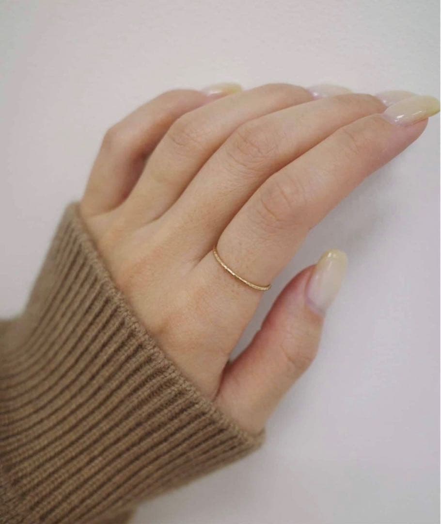 SLOBE カットワイヤーリング　9号　K10