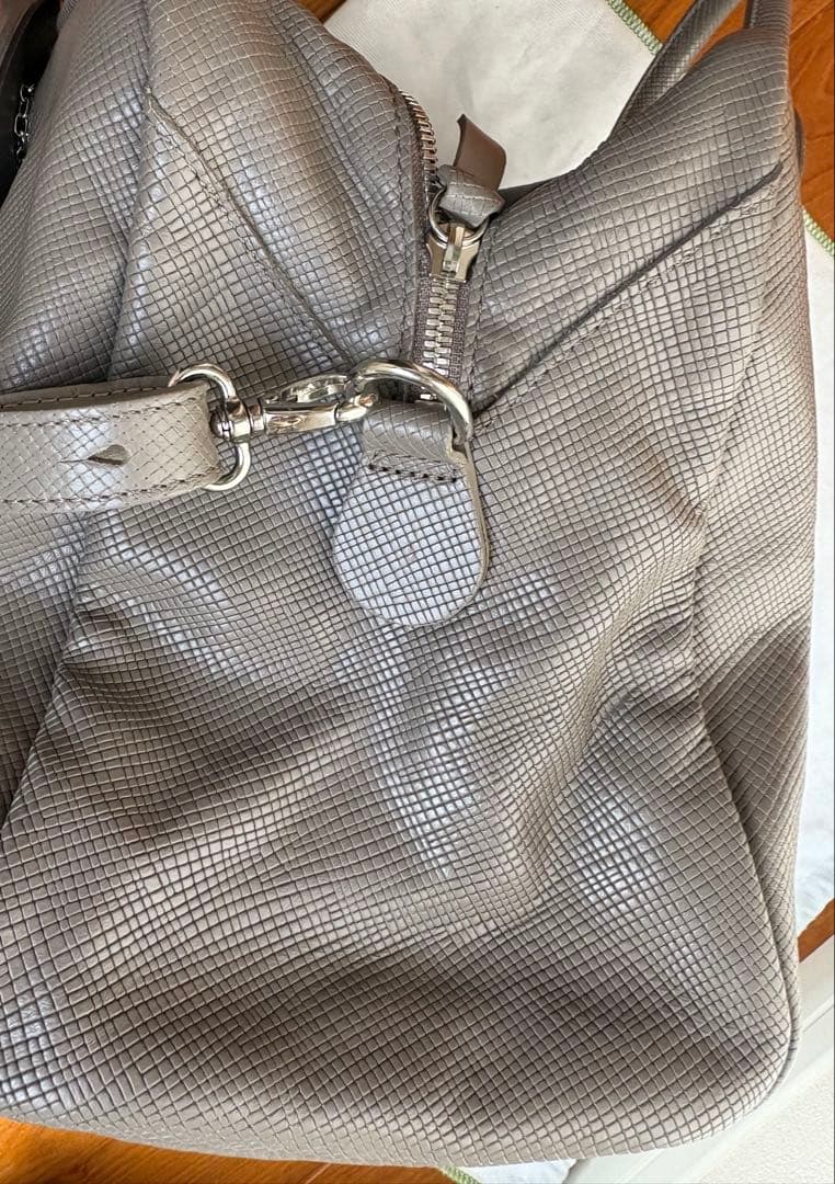 【極美品】ロンシャン ボストン クアドリ 2way レザー グレージュ