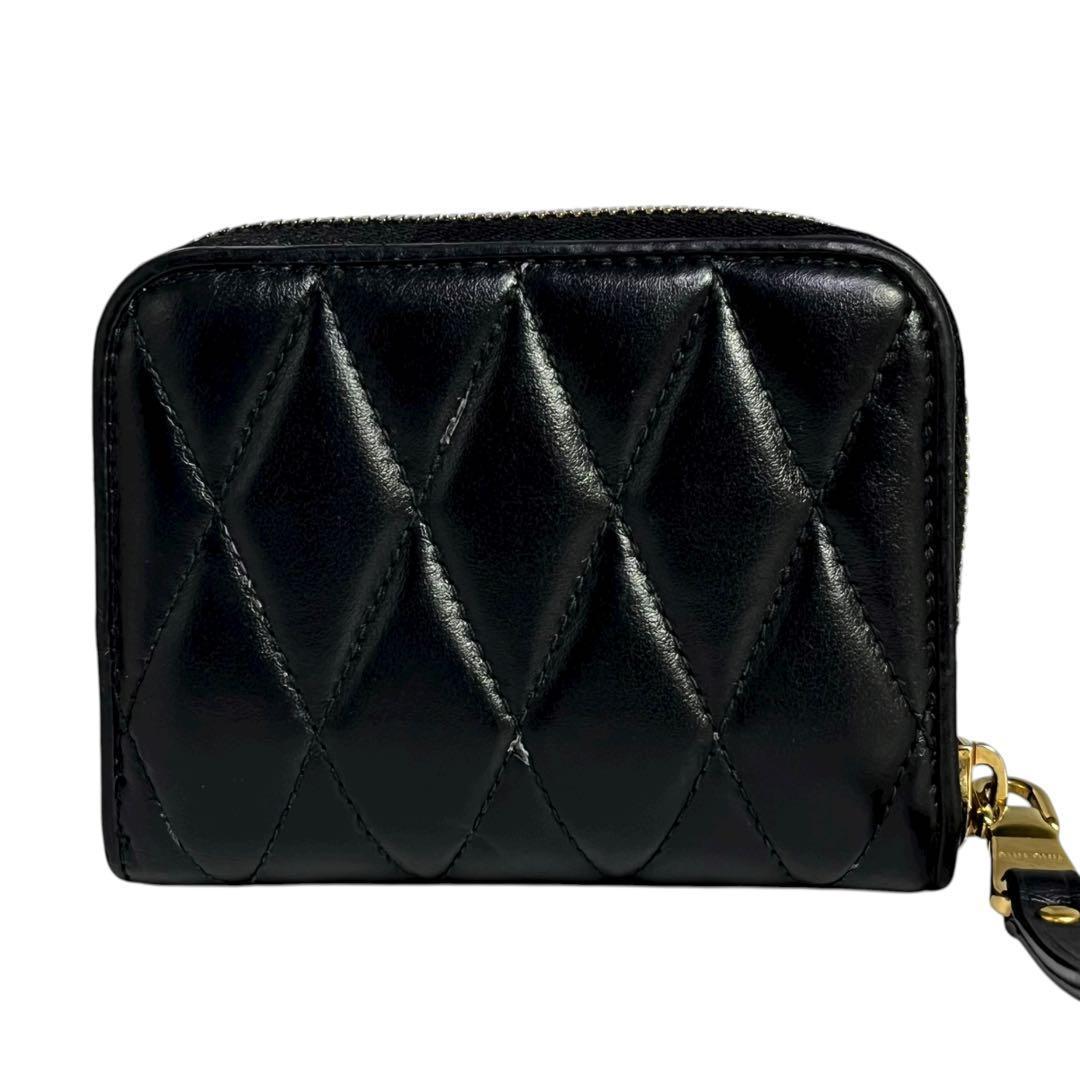 希少✨ミュウミュウ ケース ダイアグラム ファスナー キルティング 黒