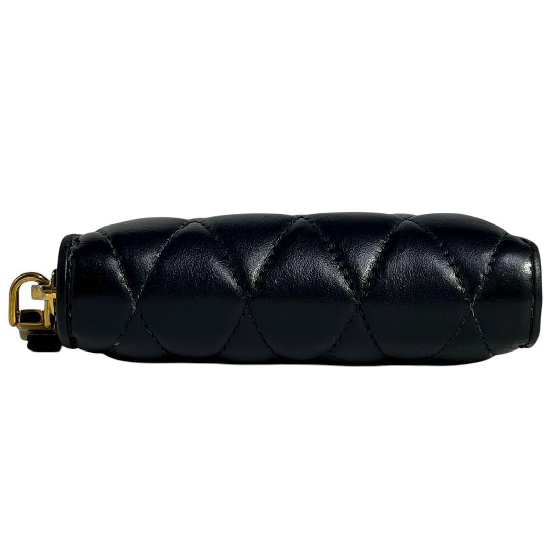 希少✨ミュウミュウ ケース ダイアグラム ファスナー キルティング 黒