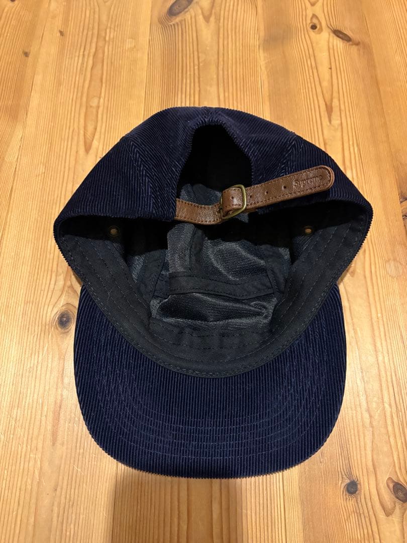 supreme キャップ コーデュロイ ネイビー