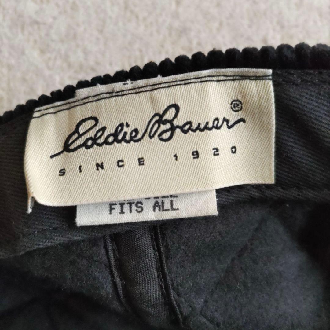 90s白タグUSA製 エディバウアーキャップ　コーデュロイ　黒