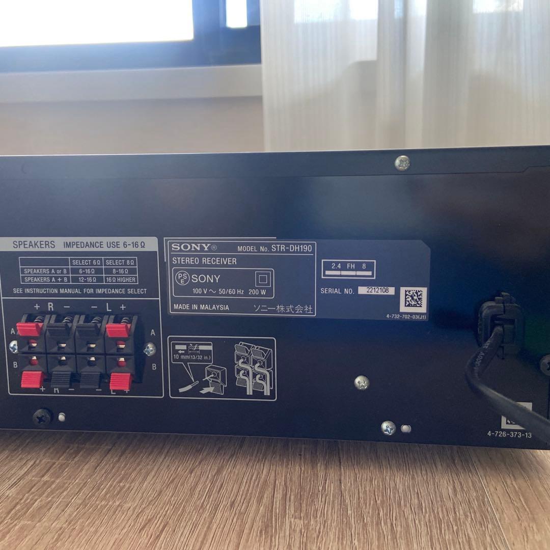 SONY ステレオレシーバー アンプ STR-DH190