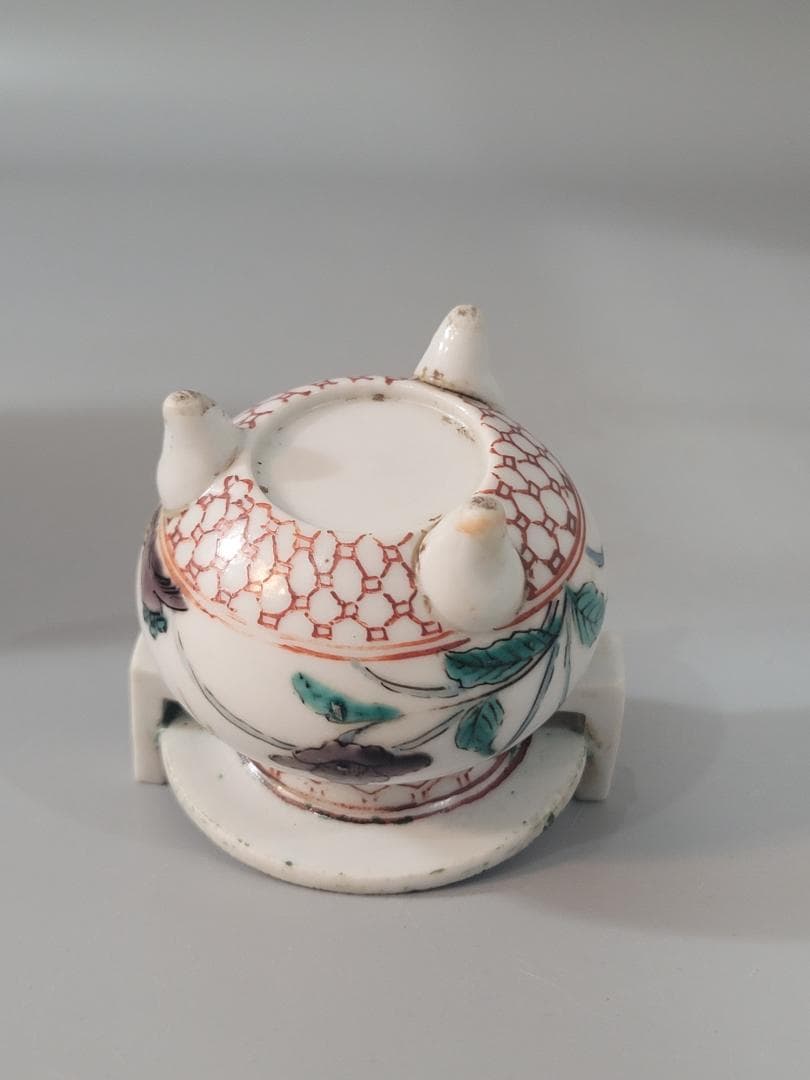 古美術 古九谷 香炉 銀火屋 時代物 DT187