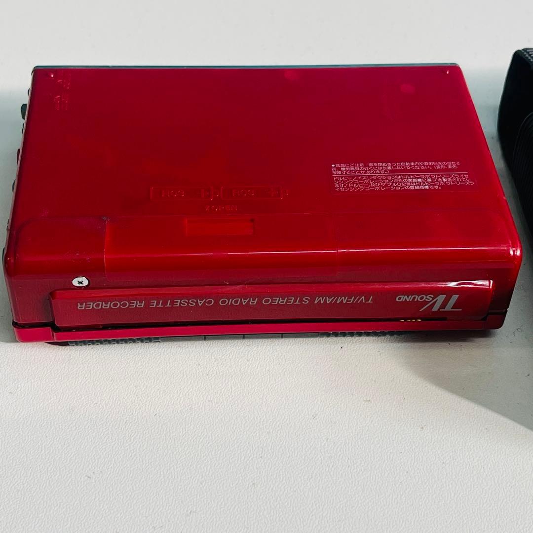 【TOSHIBA】東芝Walky KT-RS30 カセットプレーヤー レッド