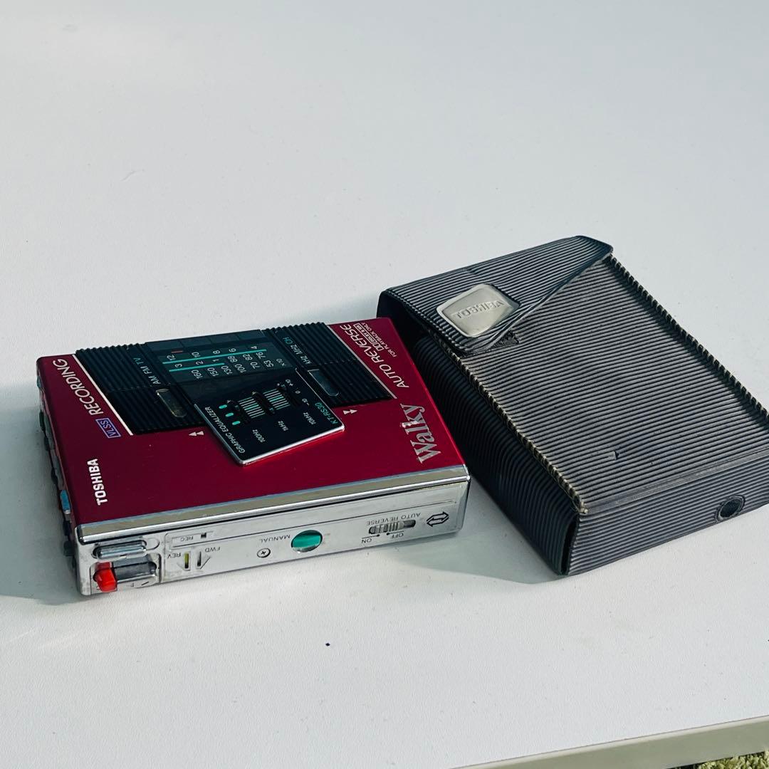 【TOSHIBA】東芝Walky KT-RS30 カセットプレーヤー レッド
