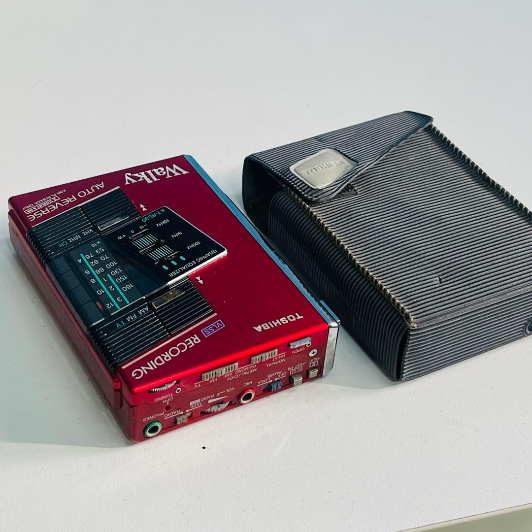 【TOSHIBA】東芝Walky KT-RS30 カセットプレーヤー レッド