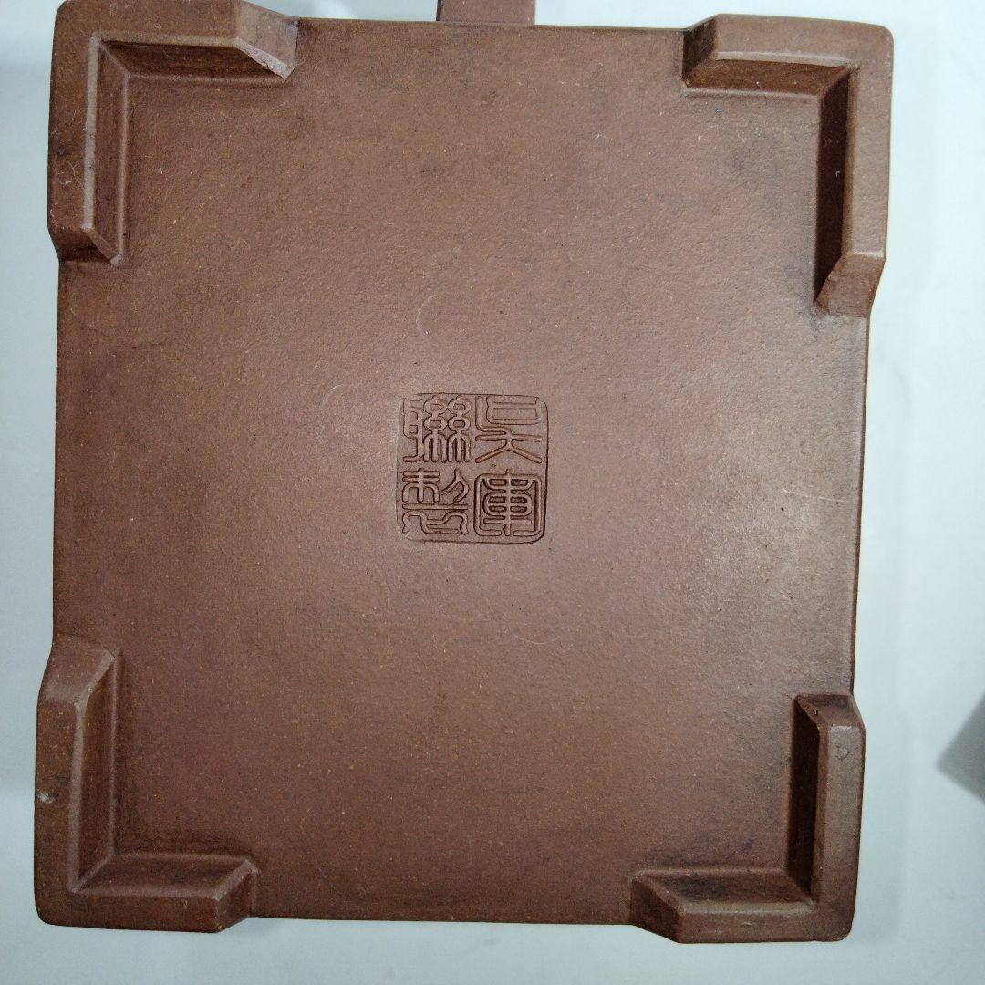 o85-8　中国古い朱泥急須　在銘刻印有　希少品　D