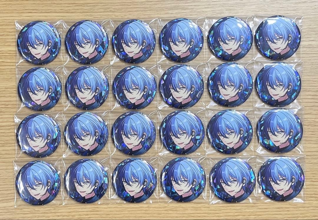 プロセカ あんスタ コラボ ホログラム缶バッジ 青柳冬弥