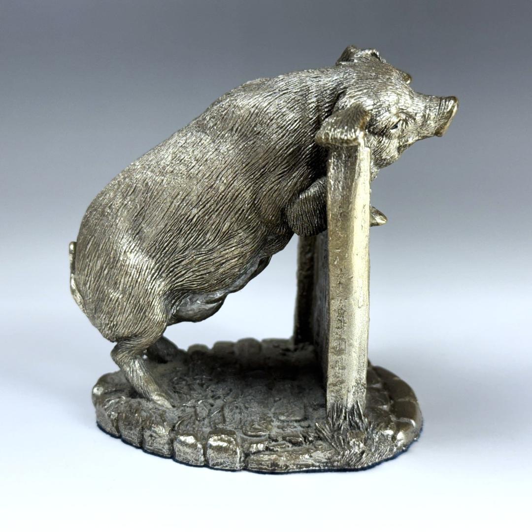 カントリーアーティスト スターリングシルバー 豚 201g 英国 オブジェ ブタ