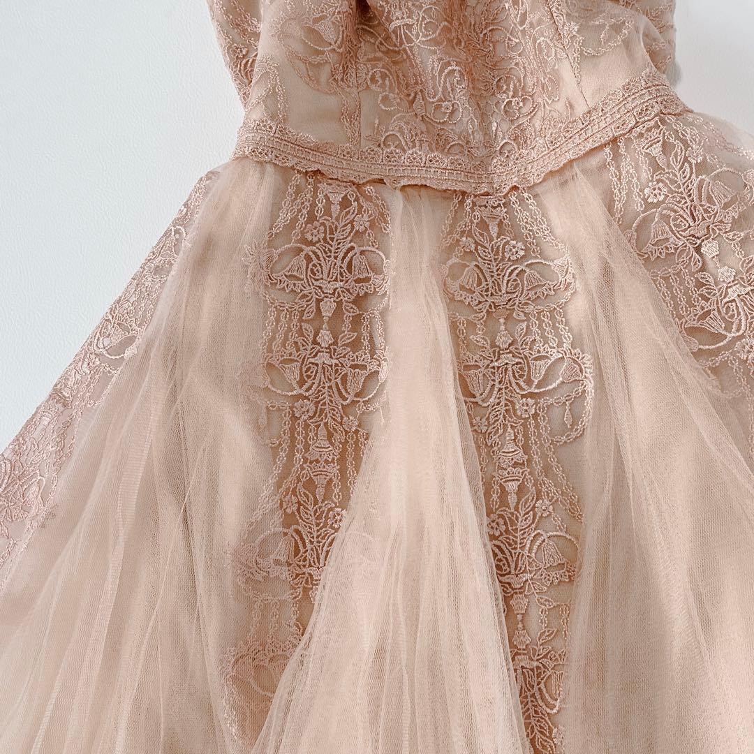 美品✨ TADASHI SHOJI レース チュール ドレス ワンピース