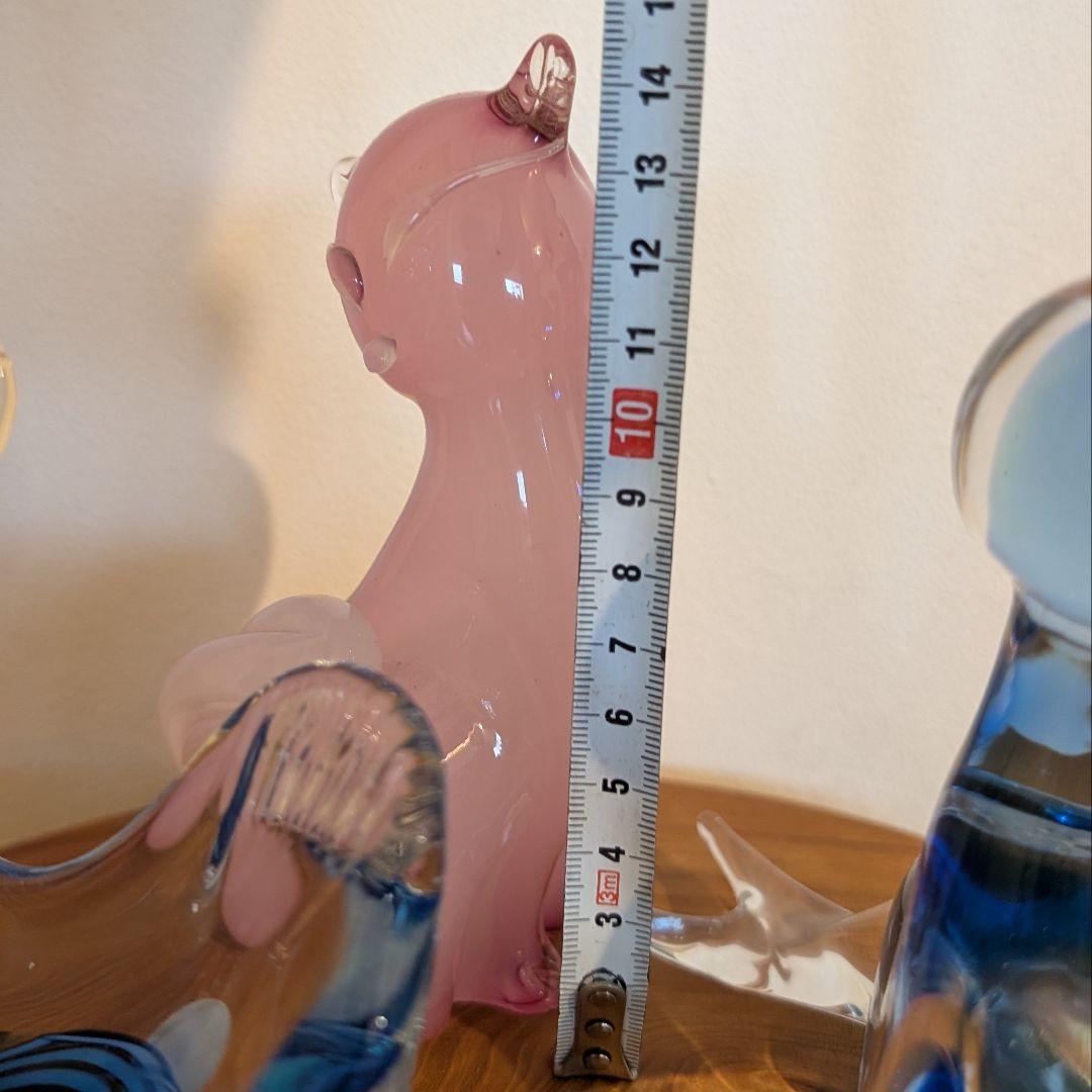 イタリア　ヴェネチア　ガラス工芸品　murano　3点セット
