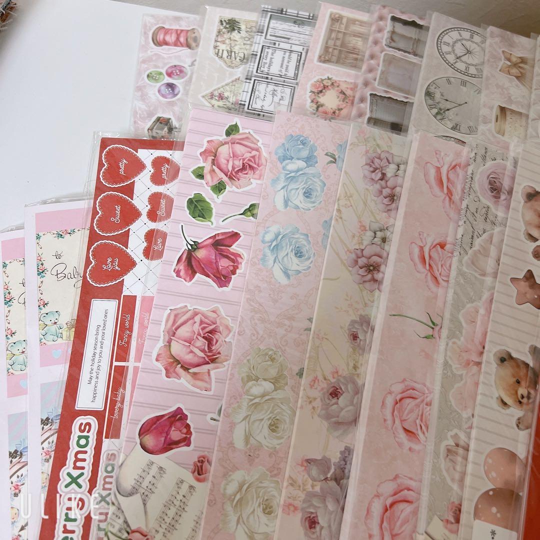 コラージュシート デザインペーパー 紙モノ コラージュ素材 まとめ売り