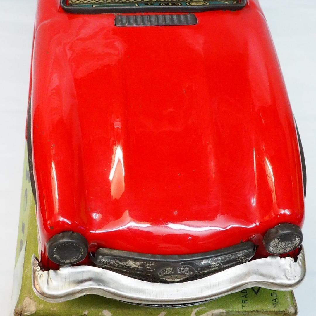 野村 メルセデス ベンツ300SLスポーツカー赤ブリキtin toy car箱付