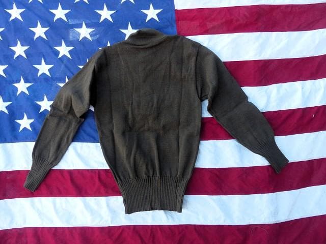 2004 デッド 米軍実物 ５ボタンセーター Ｍ DSPC ヘンリーネック 92