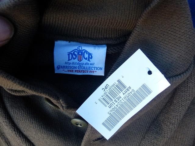2004 デッド 米軍実物 ５ボタンセーター Ｍ DSPC ヘンリーネック 92