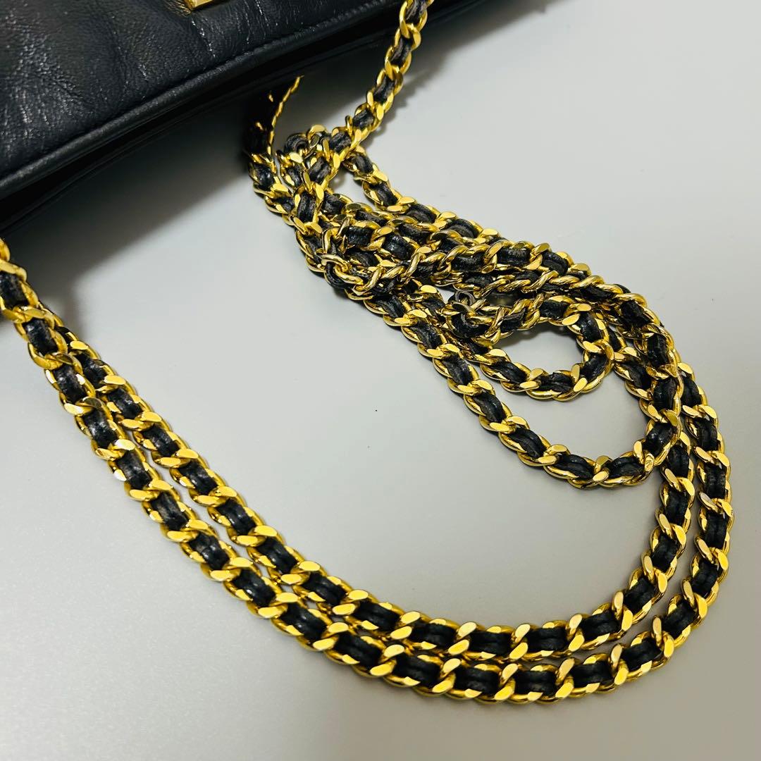 GIVENCHY ジバンシー レザー チェーン トートバッグ キルティング　黒