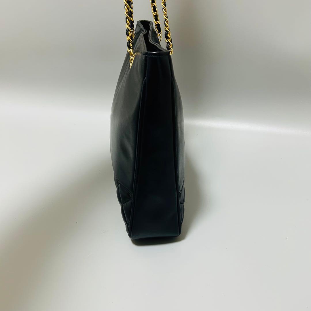 GIVENCHY ジバンシー レザー チェーン トートバッグ キルティング　黒