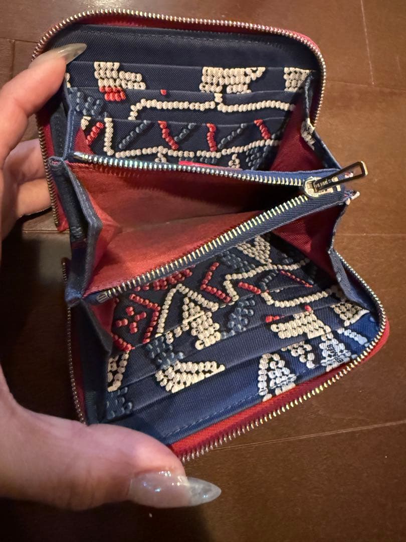 エルメス アザップ シルクイン コンパクト 刻印□P 2012年製 レッド 赤