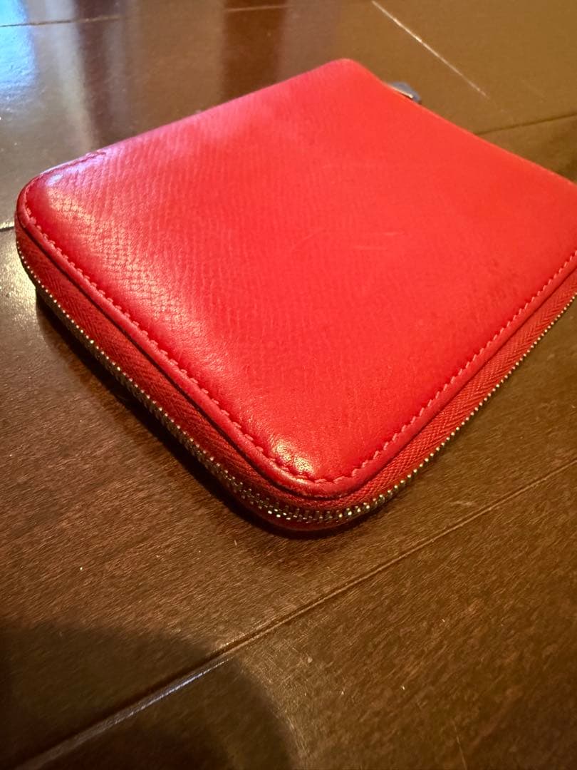 エルメス アザップ シルクイン コンパクト 刻印□P 2012年製 レッド 赤