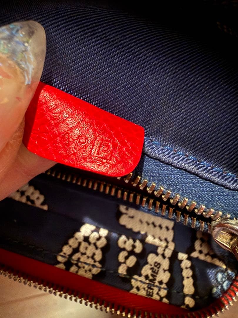 エルメス アザップ シルクイン コンパクト 刻印□P 2012年製 レッド 赤