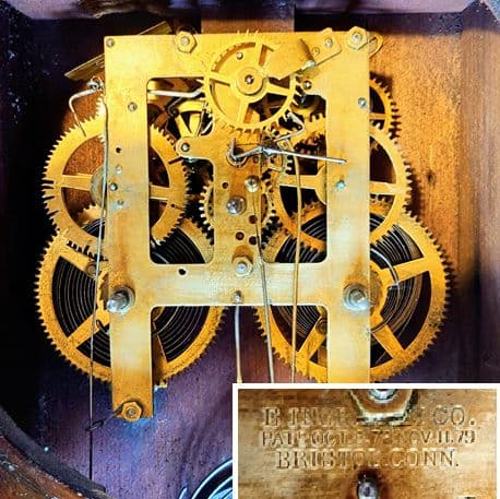 〈完動美品〉イングラハムIONIC, Gilt. 張四ツ丸達磨振り子時計　古時計