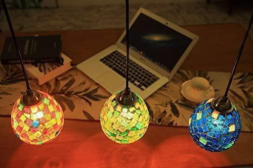 503 【CoCoババ様】ペンダントライト ステンドグラス レトロ 北欧 LED