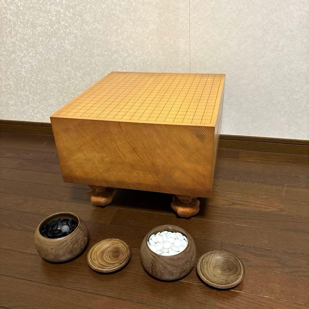 【美品】囲碁盤 碁石 セット 極厚 20cm
