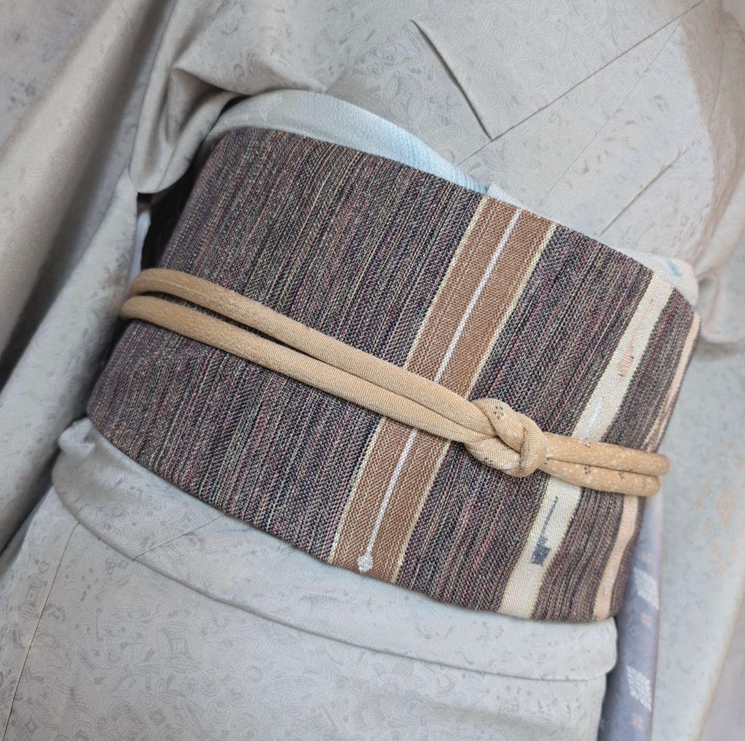 訪問着単品　付下げ正絹　シルバーグレー　パールトーン　幻想　A1r