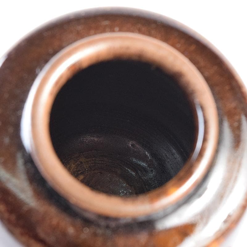 茶道具　尾戸焼　土居庄次造　肩衝茶入　仕覆付　共箱　V　6974