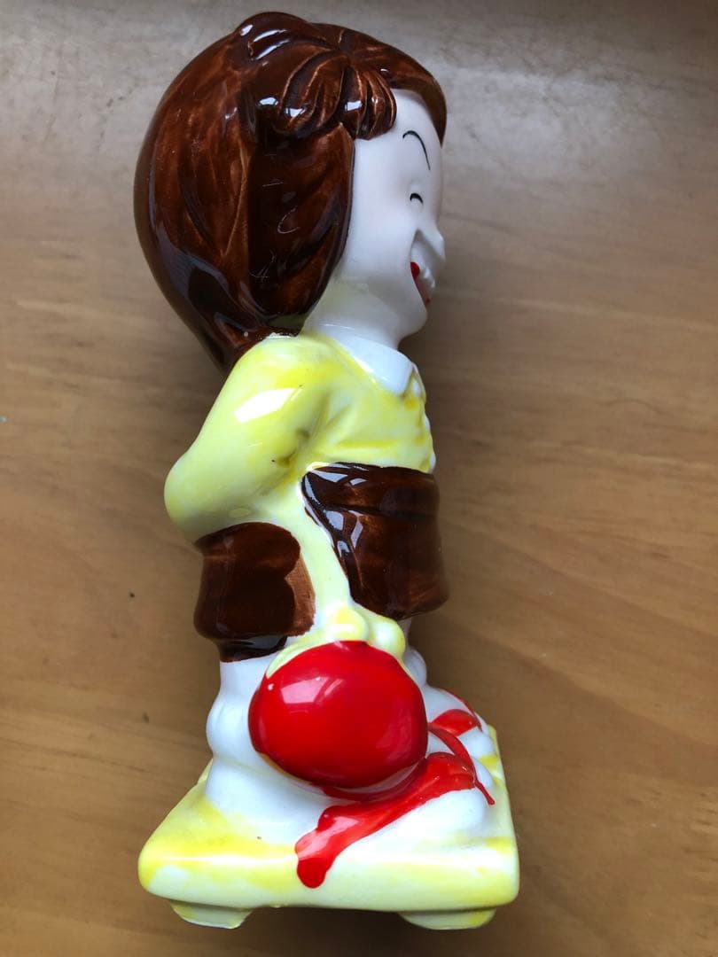 最終値下げ　希少！美品　じゃりン子チエ貯金箱　陶器製