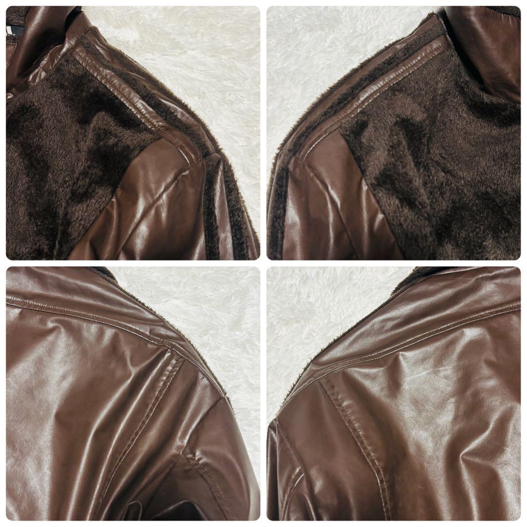 希少 00s y2k アディダス トラックジャケット 異素材 切替 ブラウン