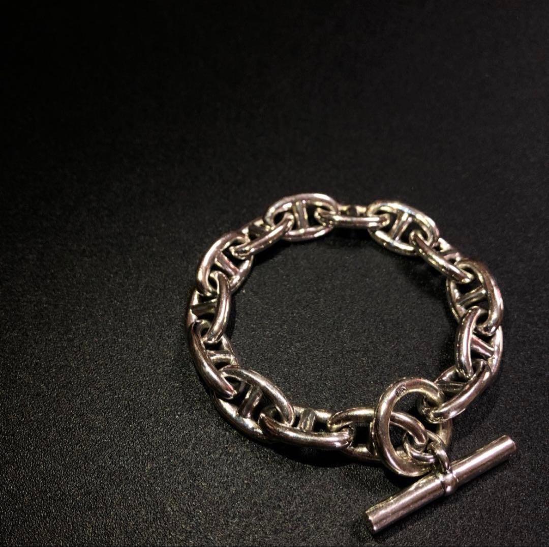 シルバー925 silver アンカーチェーン ブレスレット メンズ