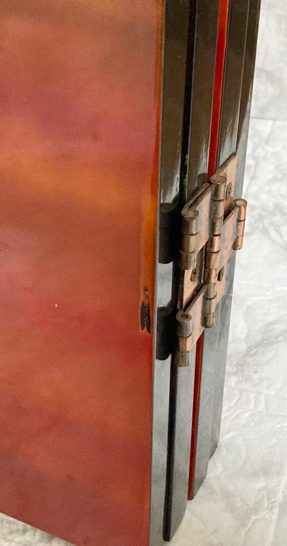 【特大】螺鈿細工 パーテーション 衝立「馬倒成功」 高さ：150cm