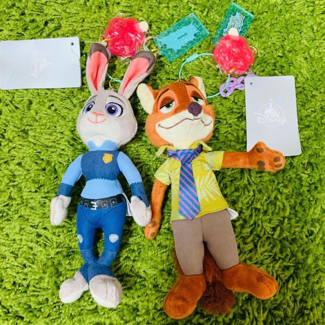 ズートピア　ニック　ジュディ　ぬいぐるみ　キーホルダー　キーチェーン