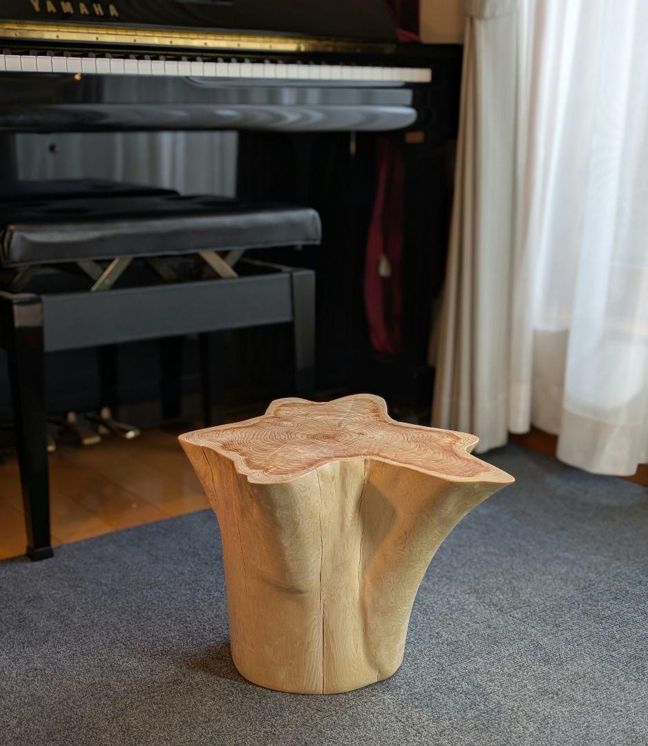 檜　切り株　丸太　椅子　スツール 　高さ約29.5㎝