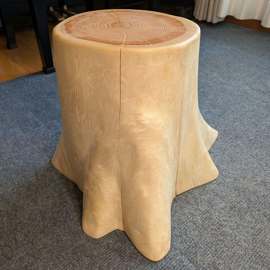 檜　切り株　丸太　椅子　スツール 　高さ約29.5㎝