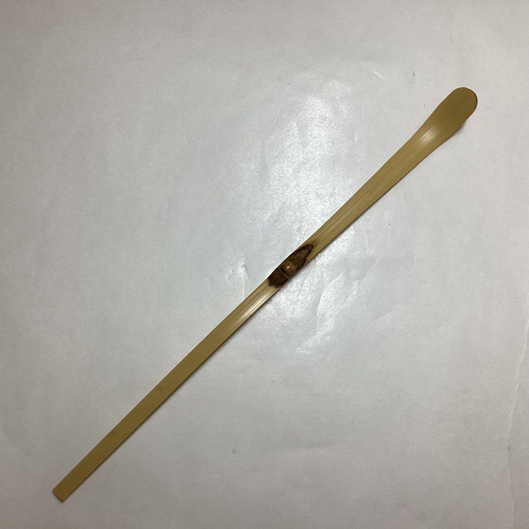 茶杓 初霜 寛道 木箱入 茶道具 古物品