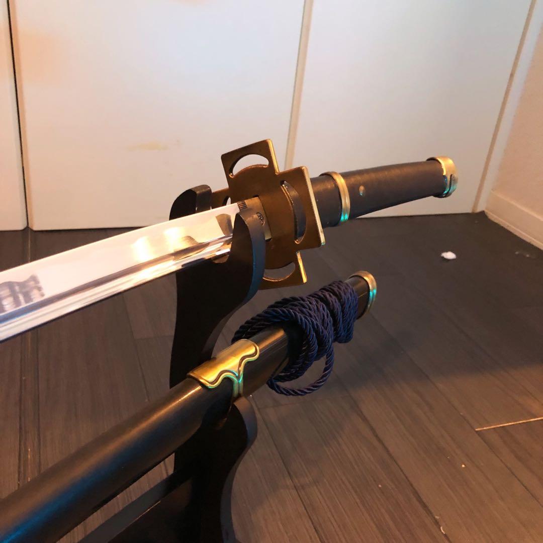 模造刀　刀　雪走　二代鬼徹　虎徹　金鍔黒漆拵え　ワンピース