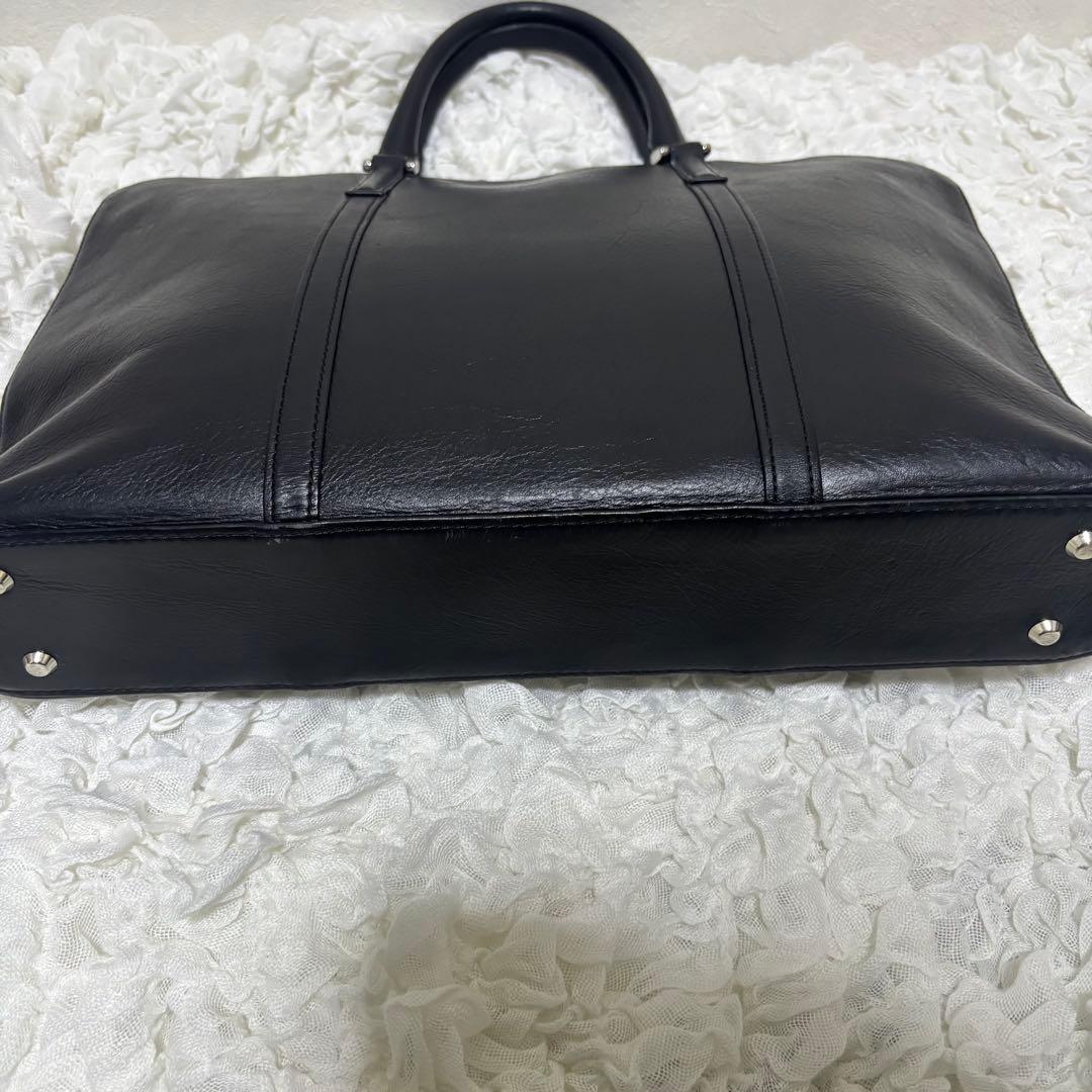 【希少】ビジネスレザーファクトリー 本革 ブリーフケース A4可 ブラック