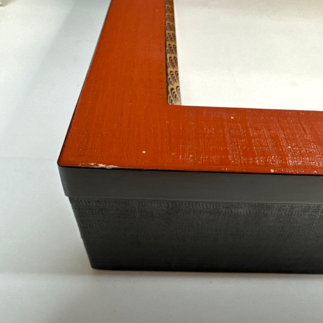 茶道具 布摺漆 青海波蒔絵 炉縁 平安 上杉満樹 造