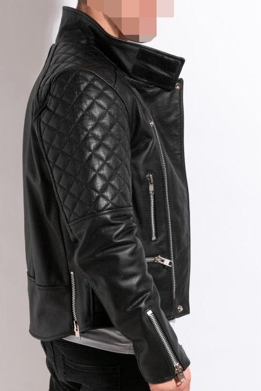 ブラックレザーシングルライダースジャケット