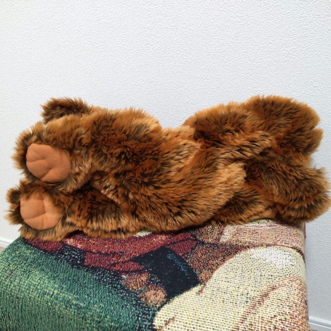 ディズニーベア　寝転び　寝そべり　ダッフィー　WDW　ブラウン　ぬいぐるみ　長毛