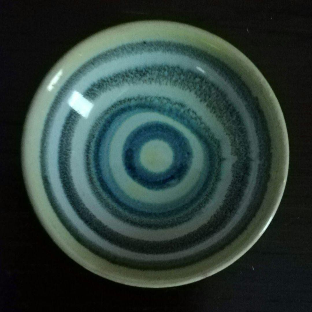 超レア　逸品　マジョリカ古窯　色絵輪線紋小皿　10客　明治期　時代箱付き