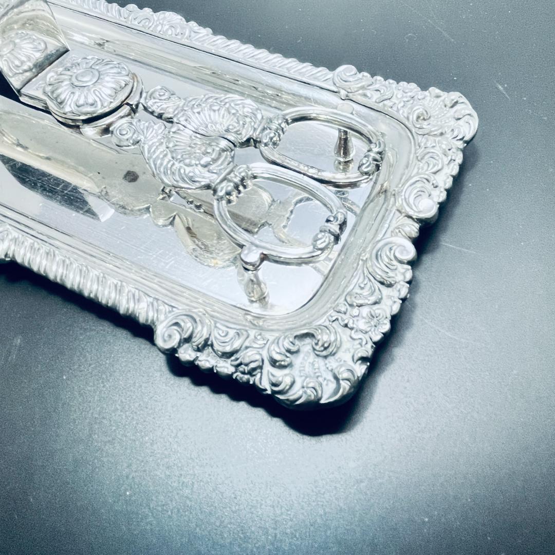 【英国】キャンドルトリマー/トレー【シルバープレート】スニファー/燭台用火消し