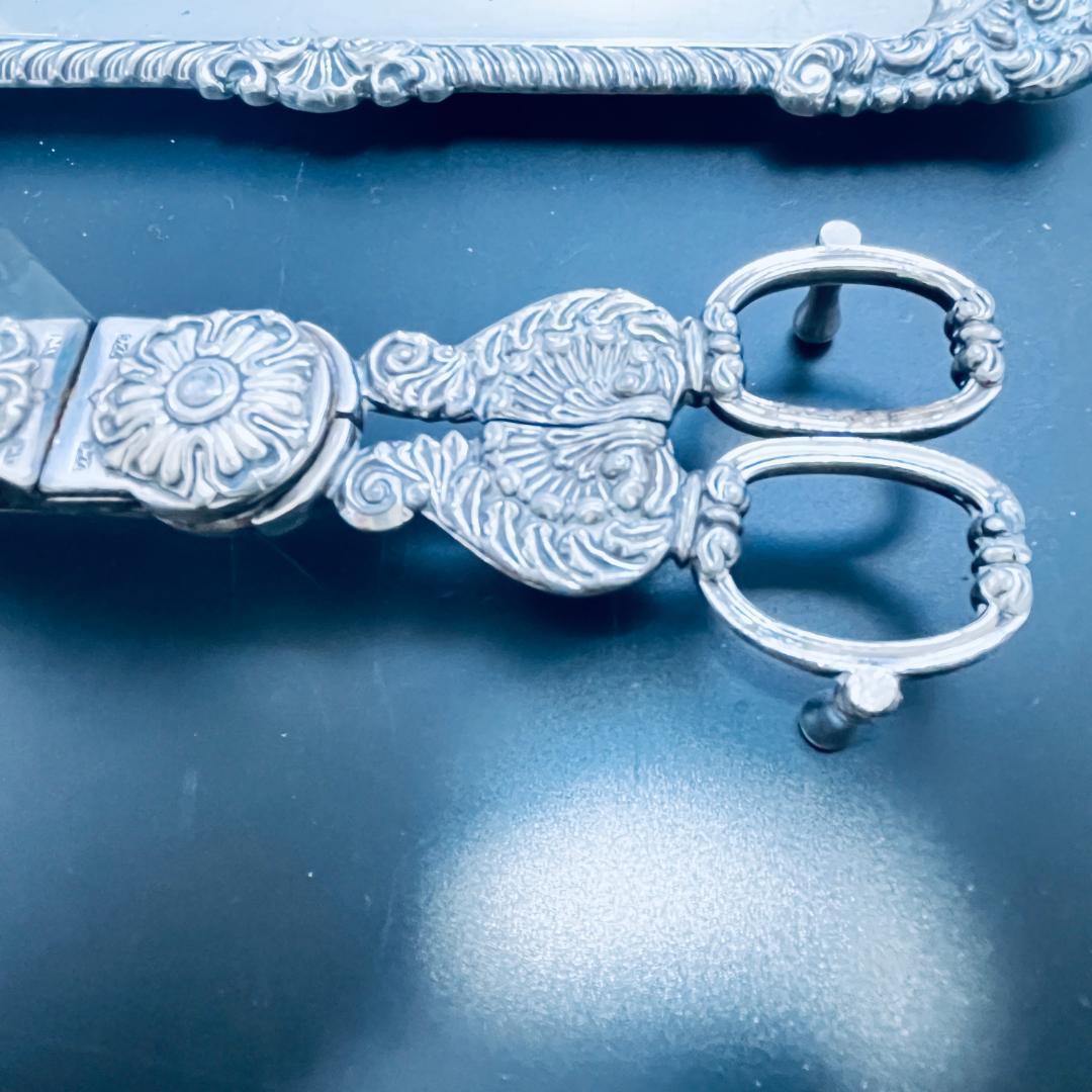 【英国】キャンドルトリマー/トレー【シルバープレート】スニファー/燭台用火消し