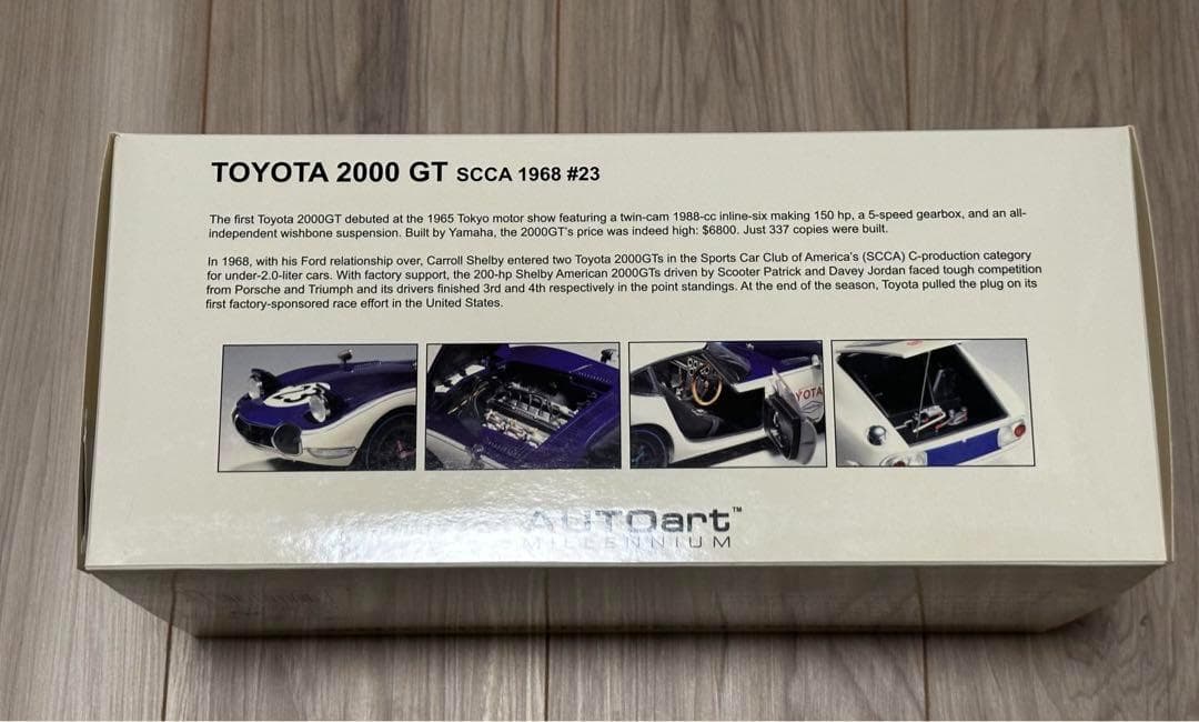 トヨタ2000GT  SCCA1968  #23   1/18　新品