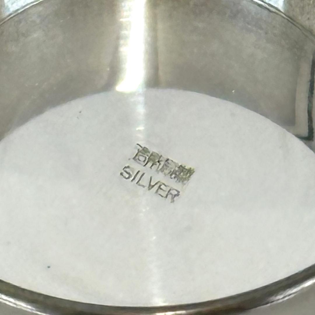 【純銀】桜絵柄 盃 三ツ盃 桐箱入り 造幣局製 記念盃 皇室 菊の御紋