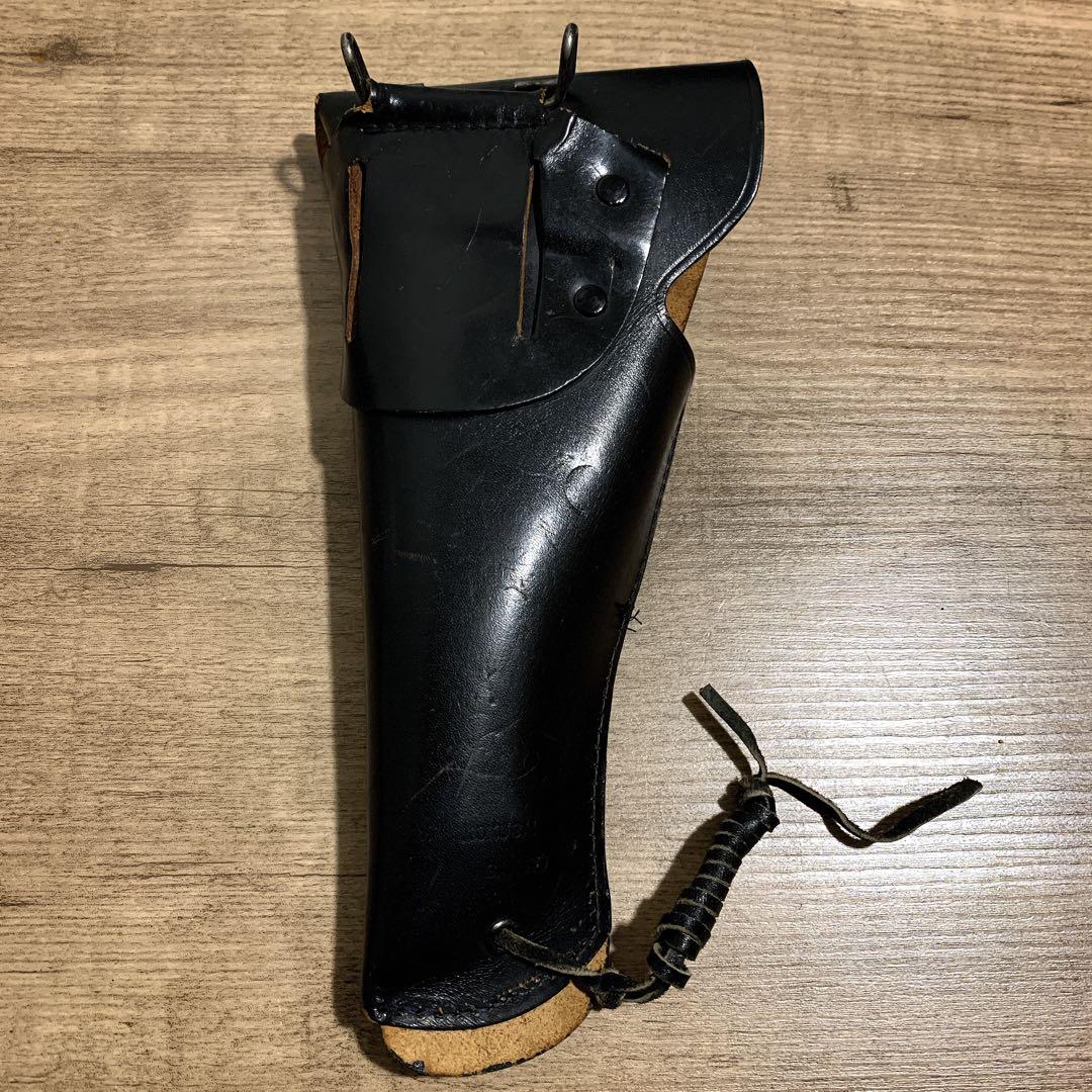 1980年代　国際産業　コクサイ　米軍 US刻印　本革　レザーホルスター　黒