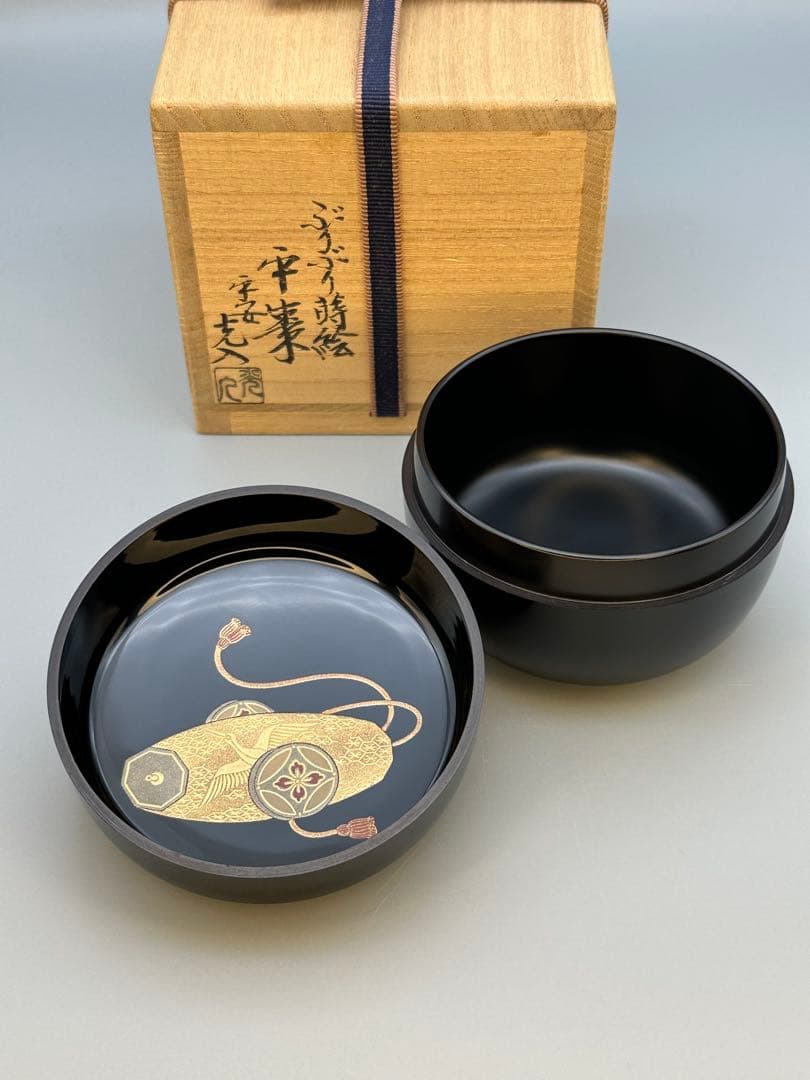 茶道具　棗　鈴木光入　ぶりぶり蒔絵